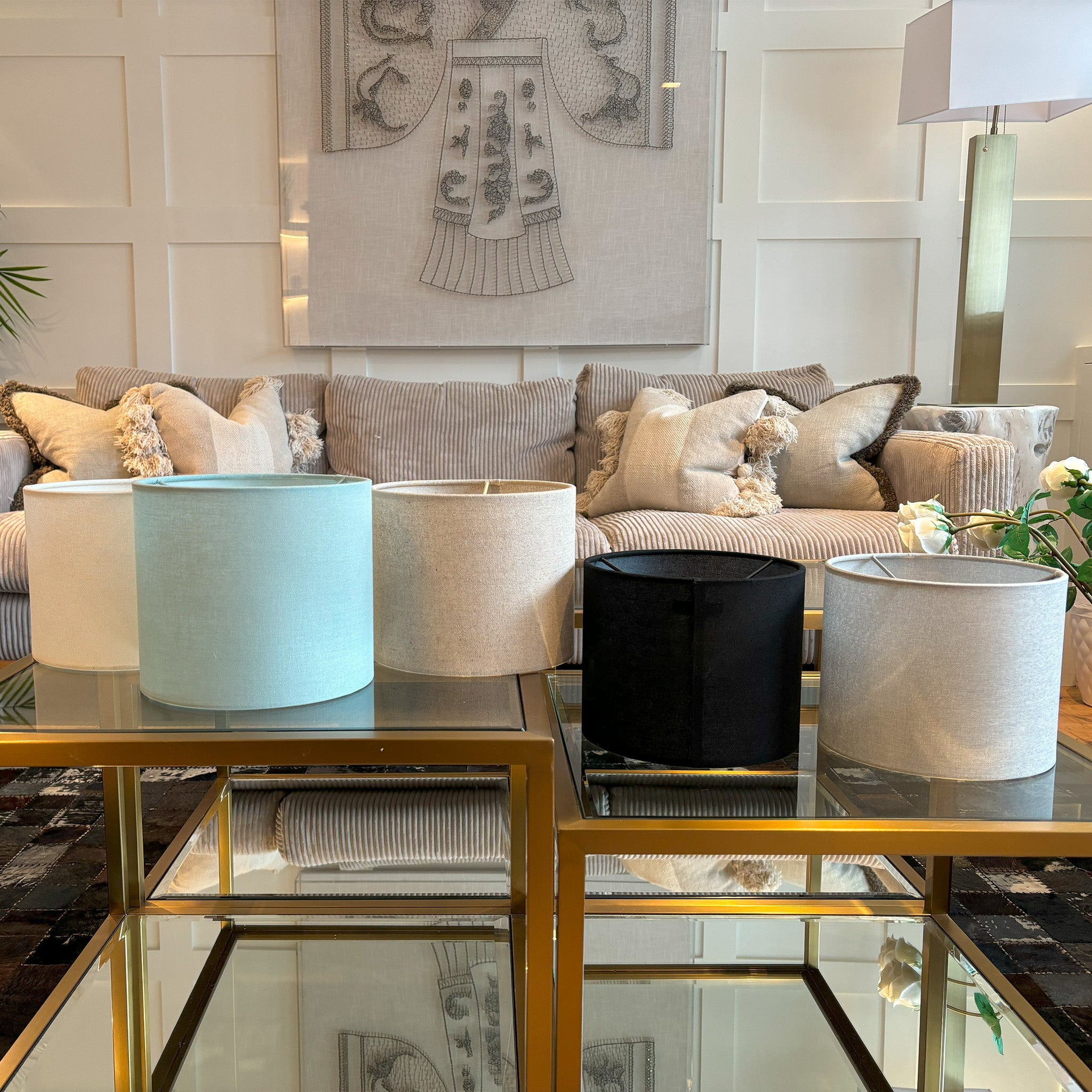 Overarm Table Lamp in Matt Bronze